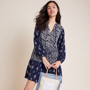 Anthropologie Carlita Tiered Tunic in Navy